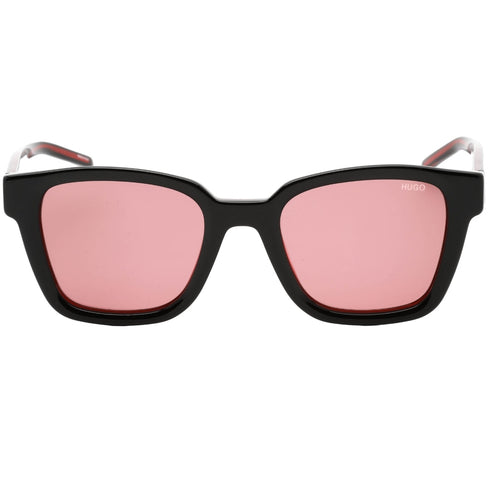 Hugo Boss Burgundy Lensed Red Detail Black Sunglasses One Size